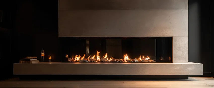 Gas Fireplace Ember Bed Design Services in Cypress, California