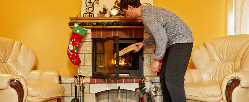 Rusted Metal Fireplace Restoration in Cypress, California
