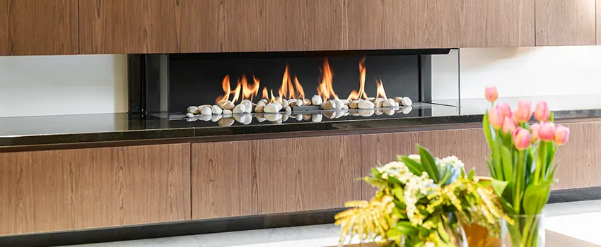 Double-height Fireplace Design Refurbishment in Cypress, California